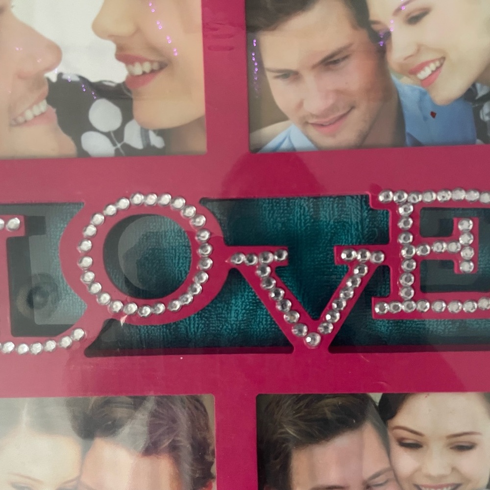 Pink Bejeweled Love Photo Collage Frame - Picture 3 of 3